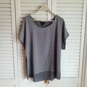 Alfani Plus Sized Gray Hi-Low Blouse